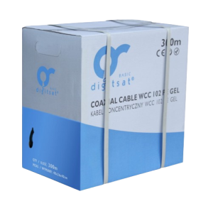 Kabel koncentryczny DIGITSAT Basic WCC 102 Cu PE ŻEL 300m pull box