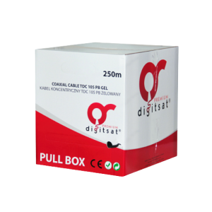 Kabel koncentryczny DIGITSAT Premium TDC 105 PVC GEL Czarny 250 m
