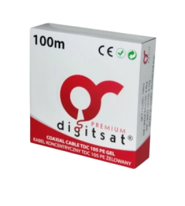Kabel Koncentryczny DIGITSAT Premium TDC 105 PVC GEL Czarny 100m